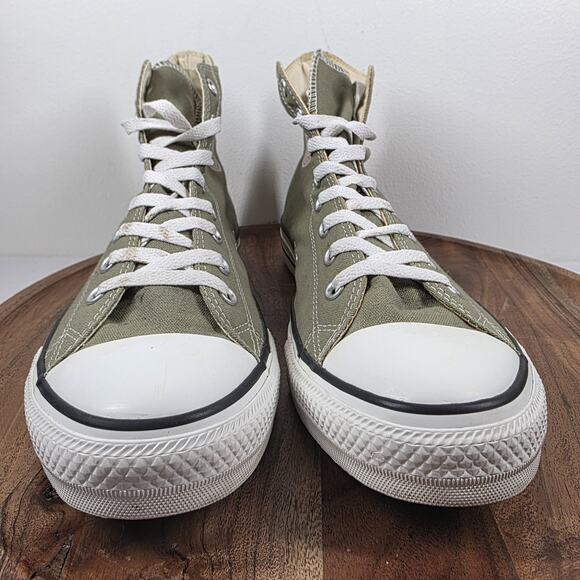 Converse Chuck Taylor All Star Mens Olive Green Size 12 Vintage High Top Shoes - Picture 5 of 10